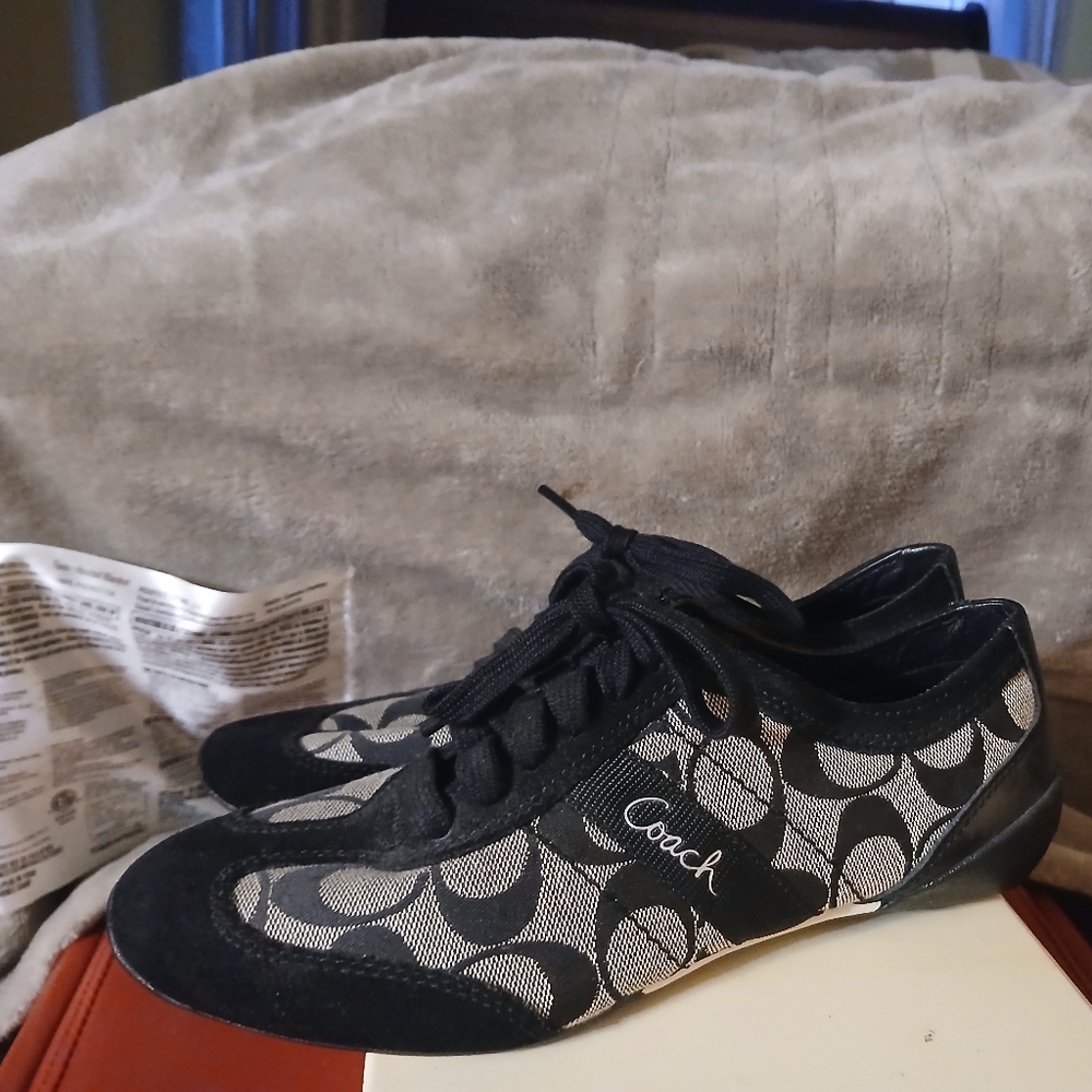 Coach Black and Gray Sneakers for Casual Elegance